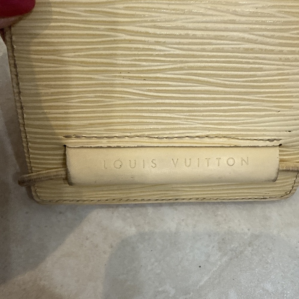 VTG Y2K Louis Vuitton Vanilla Epi Leather‎ Elastic Card Wallet RARE MI0090 Small - Picture 3 of 14